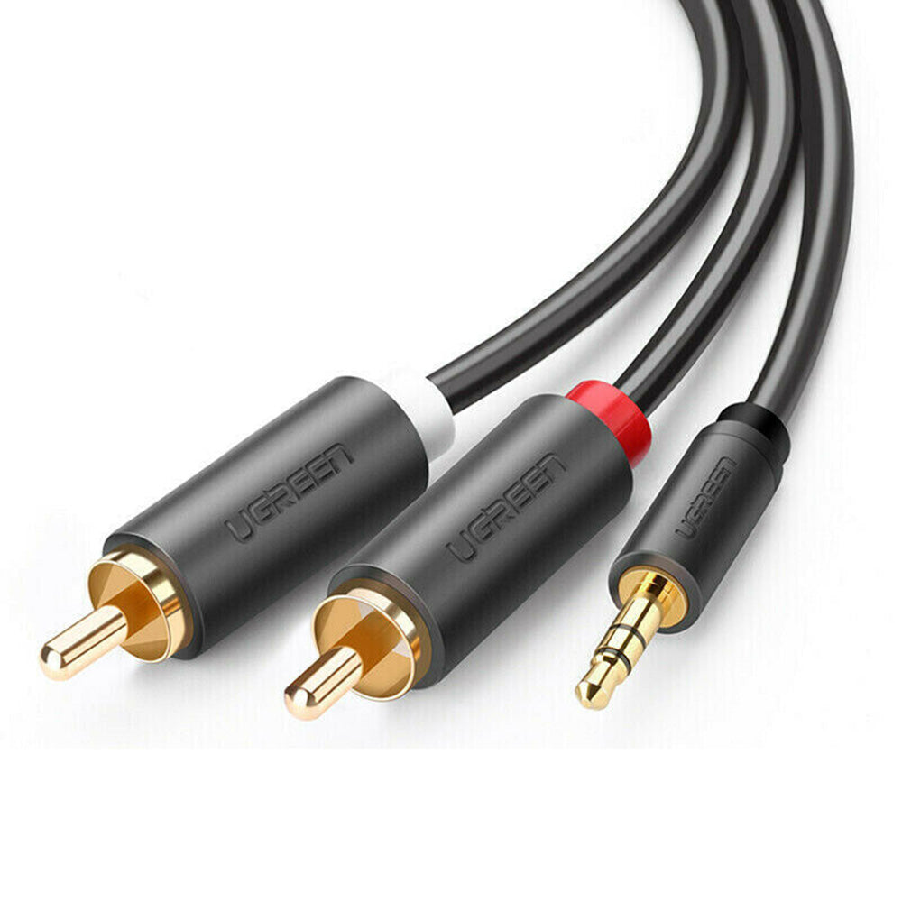 UGreen 3.5mm Male to 2RCA Male Cable 1M - 10772 (4831523897444) UGreen 3.5mm Male to 2RCA Male Cable 1M - 10772 (4831523897444)